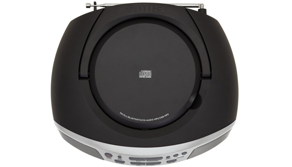 Radioodtwarzacz AIWA BBTU-400SL - Zabierz muzykę ze sobą, Radioodtwarzacz od góry na białym tle