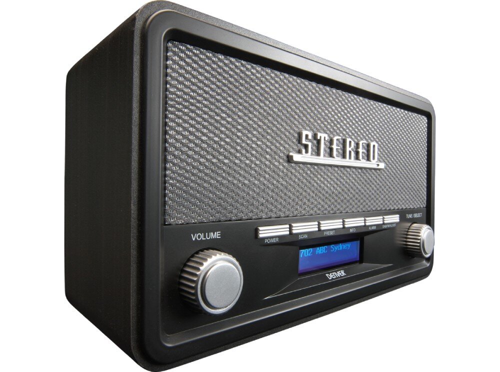 Radio DENVER DAB-18 Cyfrowe Przenośne Czarny działanie wygląd obudowa materiał wymiary