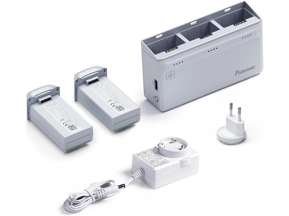 Hub do ładowania POTENSIC 2 Akumulatory, ładowarka 60W, instrukcja obsługi