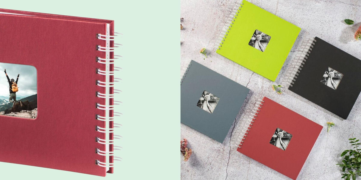 Album HAMA Fine Art Białe kartki Bordowy (50 stron) ,
dopasowana spiralna oprawa, wygodny w użyciu, łatwe przewracanie stron,
zielone tło, produkt, produkt w różnych kolorach
