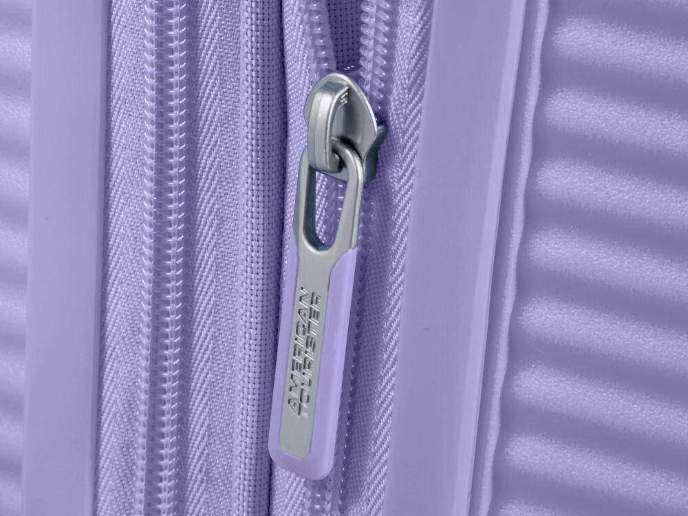 Walizka AMERICAN TOURISTER SoundBox 55 cm fioletowy pojemność ok. 35,5 l funkcja poszerzenia dodatkowe 5,5 l