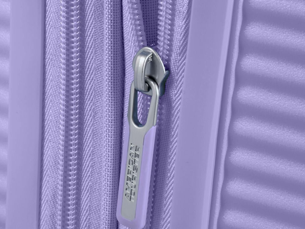 Walizka AMERICAN TOURISTER SoundBox 67 cm fioletowy pojemność ok. 71,5 l funkcja poszerzenia dodatkowe 9,5 l
