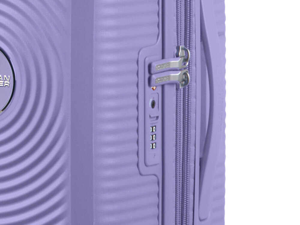 Walizka AMERICAN TOURISTER SoundBox 67 cm fioletowy zamek TSA bezpieczne zamknięcie walizki umożliwia służbom celnym otwarcie 
					jej bez uszkodzenia
