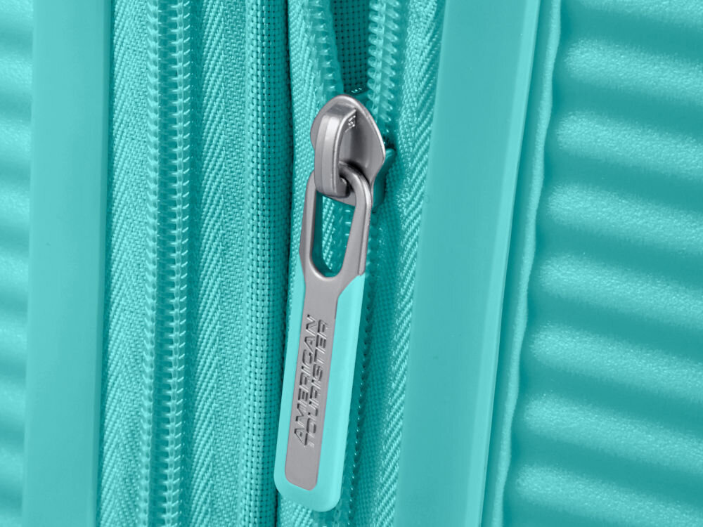 Walizka AMERICAN TOURISTER SoundBox 55 cm niebieski pojemność ok. 35,5 l funkcja poszerzenia dodatkowe 5,5 l