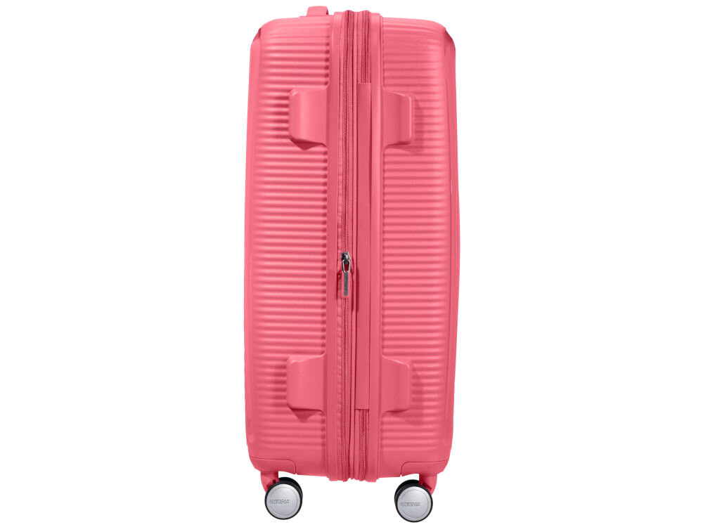 Walizka AMERICAN TOURISTER SoundBox 67 cm różowy pojemność ok. 71,5 l funkcja poszerzenia dodatkowe 9,5 l