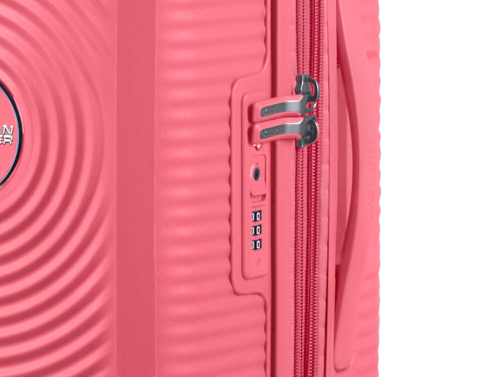 Walizka AMERICAN TOURISTER SoundBox 67 cm różowy zamek TSA bezpieczne zamknięcie walizki umożliwia służbom celnym otwarcie 
					jej bez uszkodzenia