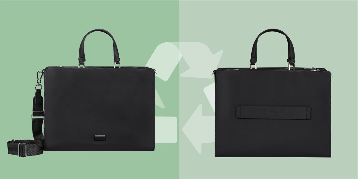 SAMSONITE Be-Her Materiał Recyclex™ pochodzi z recyklingu tworzyw sztucznych