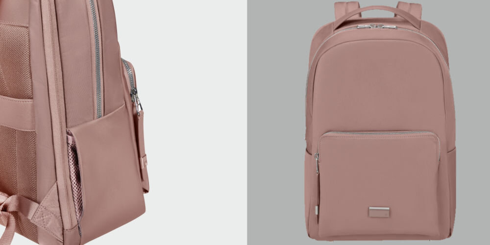 Plecak na laptopa SAMSONITE Be-Her 14.1 cali Różowy
zabierz ulubiony napój, uchwyt boczny na butelkę, możliwość wygodnego przenoszenia butelki z wodą lub innym napojem,
jasne tło, zbliżenie na uchwyt na butelkę, szare tło, plecak od frontu
