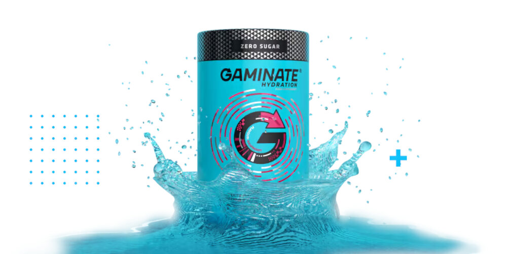 Izotonik GAMINATE Hydration Śliwkowy 666 g formula Ultimate Hydration nie zawiera cukru odpowiednie nawodnienie i cisnienie osmotyczne