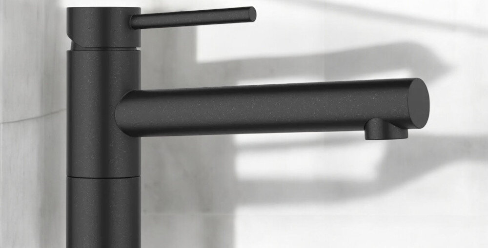 Bateria BLANCO Alta II 527531 Antracyt obrotowa wylewka 360° swoboda ruchu pełen zakres obrotu kierowanie strumienia wody Większy promień działania większy komfort pracy