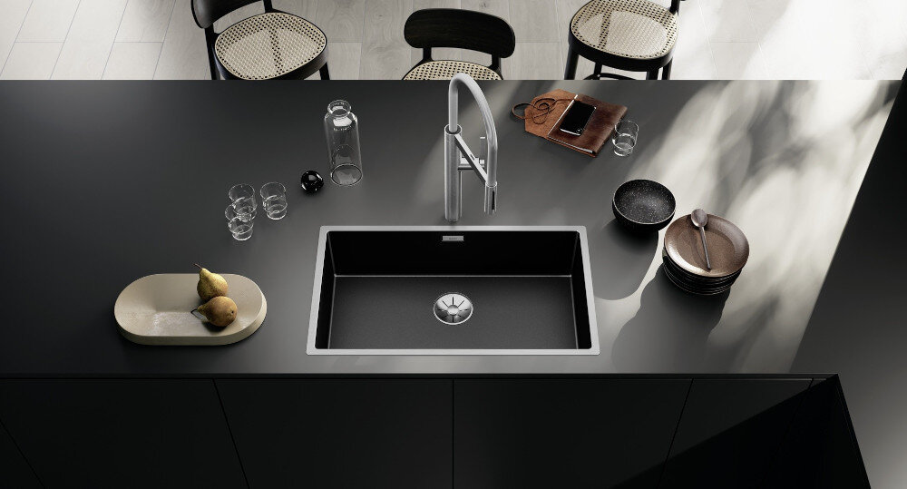 Bateria BLANCO Culina-S II Sensor 527462 Stalowy lifestyle wizualizacja kuchnia zlewozmywak dekoracje blat