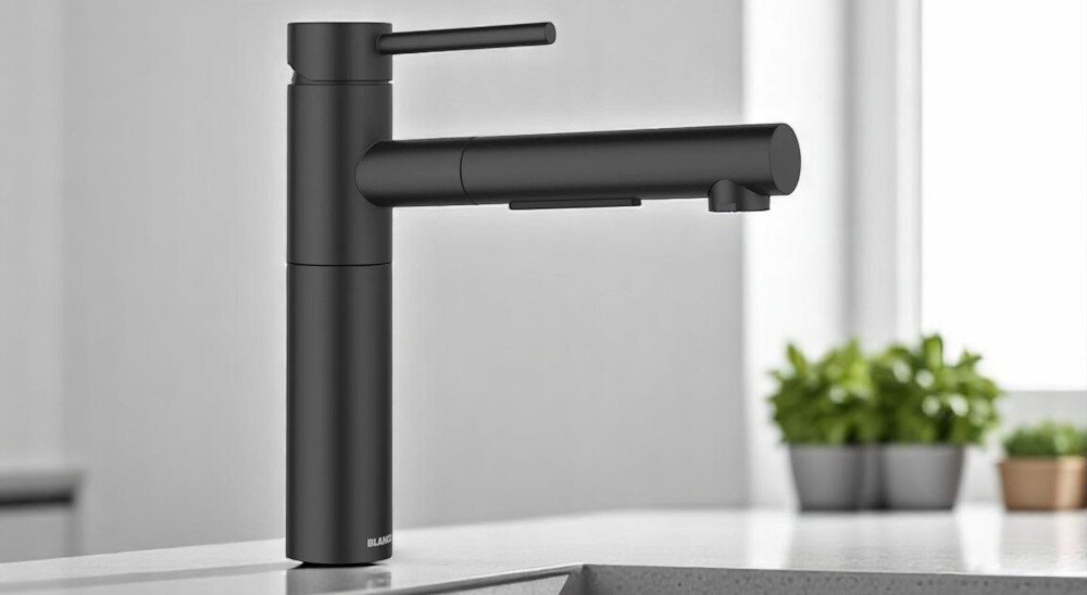 Bateria BLANCO Alta-S II 527553 Czarny mat Prostota i wygoda stojąca kolor Czarny matowy Jednodźwigniowa wylewka obrotowa 140°