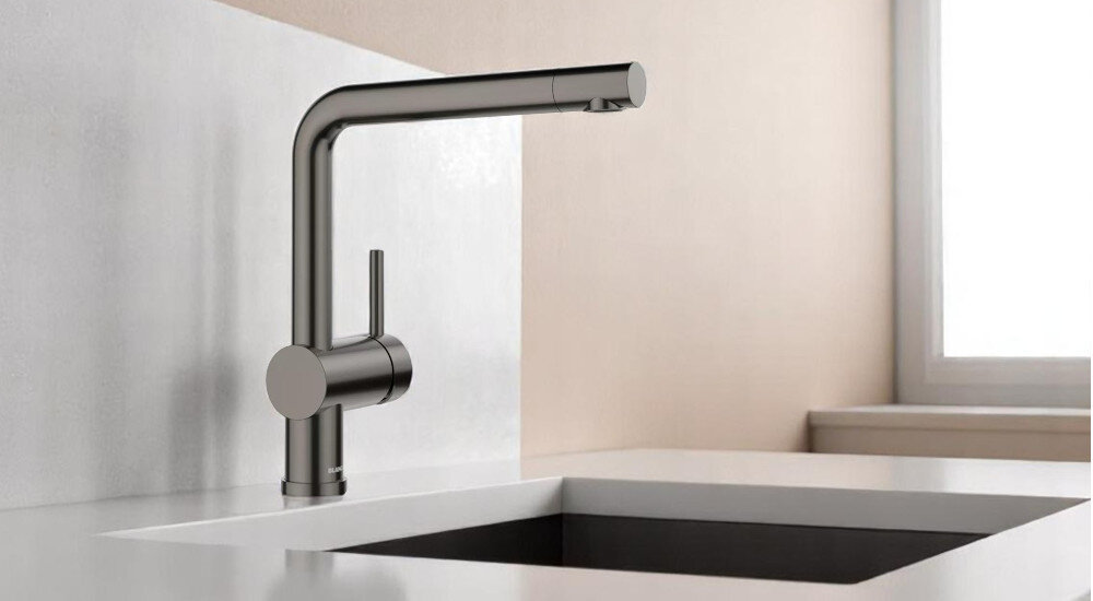 BATERIA KUCHENNA BLANCO Linus 527732 obrotowa wyciągana wylewka kolor czarny