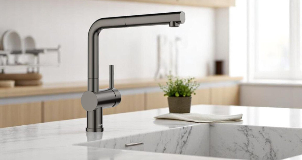 BATERIA KUCHENNA BLANCO Linus-S 527733 obrotowa wyciągana wylewka kolor czarny