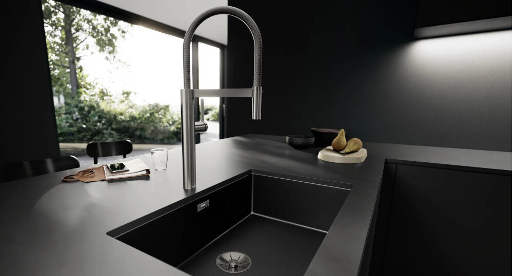 BATERIA KUCHENNA BLANCO Culina-S II 527465 Satynowa ciemna stal lifestyle kuchnia zlewozmywak bateria kolor Satynowa ciemna stal obracana wyciągana wylewka 2 rodzaje strumienia