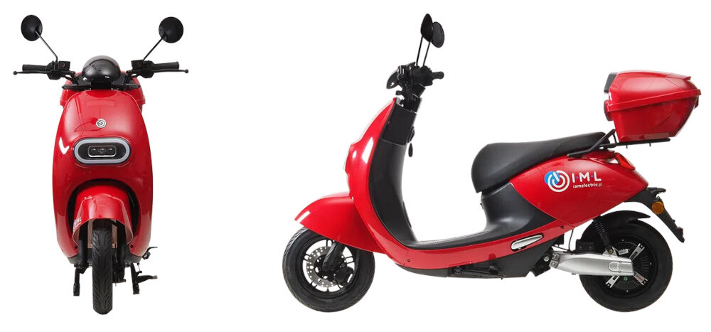 Skuter elektryczny IML S3 Double Czerwony srodek codziennego transportu