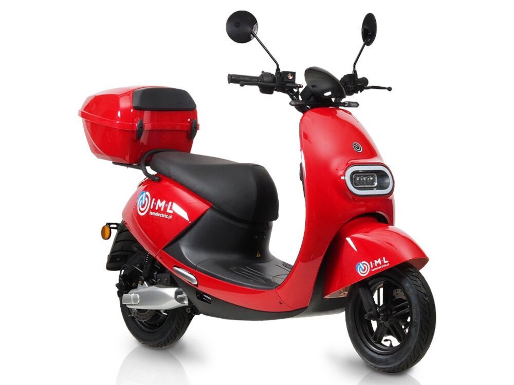 Skuter elektryczny IML S3 Double Czerwony czerwony kolor moc zaawansowane technologie komfort ekologiczny transport wygoda dynamiczna jazda