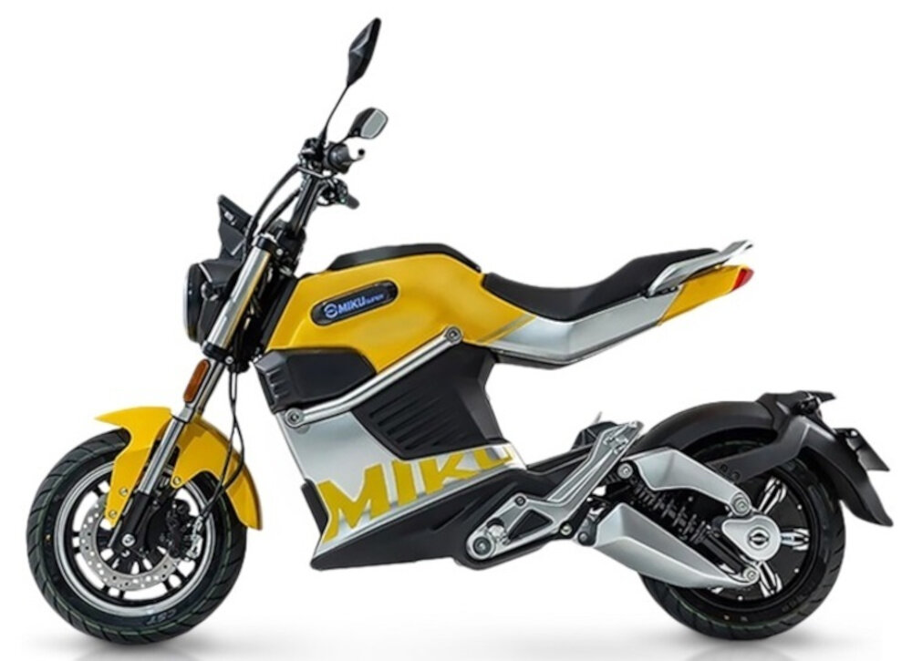 Motocykl elektryczny IML Miku Super Sunra Żółty czarny kolor moc zaawansowane technologie komfort ekologiczny transport wygoda dynamiczna jazda
