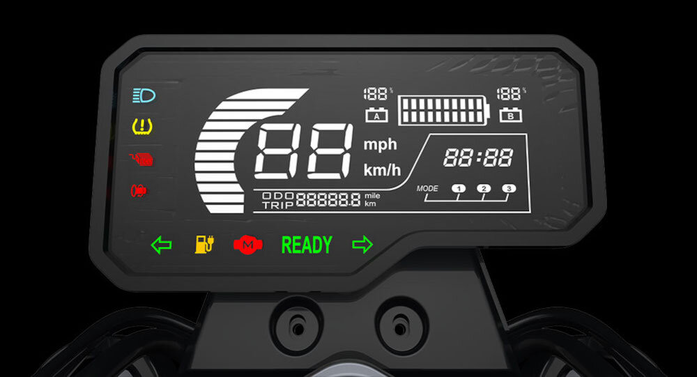 Motocykl elektryczny IML Miku Super Sunra Żółty wyswietlacz cyfrowy dotykowy informacje na biezaco