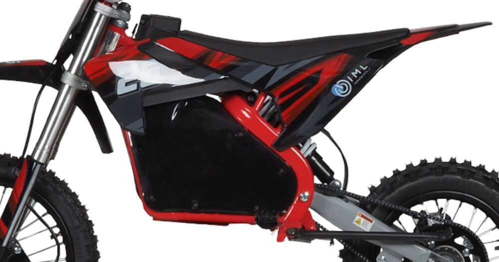 Cross elektryczny IML HP 6E 14-12 Czarno-czerwony silnik moc 2000 W dynamiczna jazda predkosc do 50 km/h moc frajda bezpieczenstwo