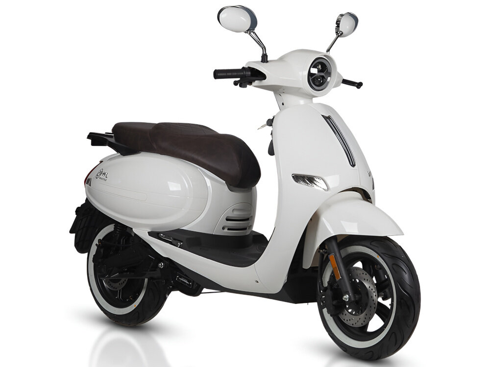 Skuter elektryczny IML S6 Double Biały srodek codziennego transportu