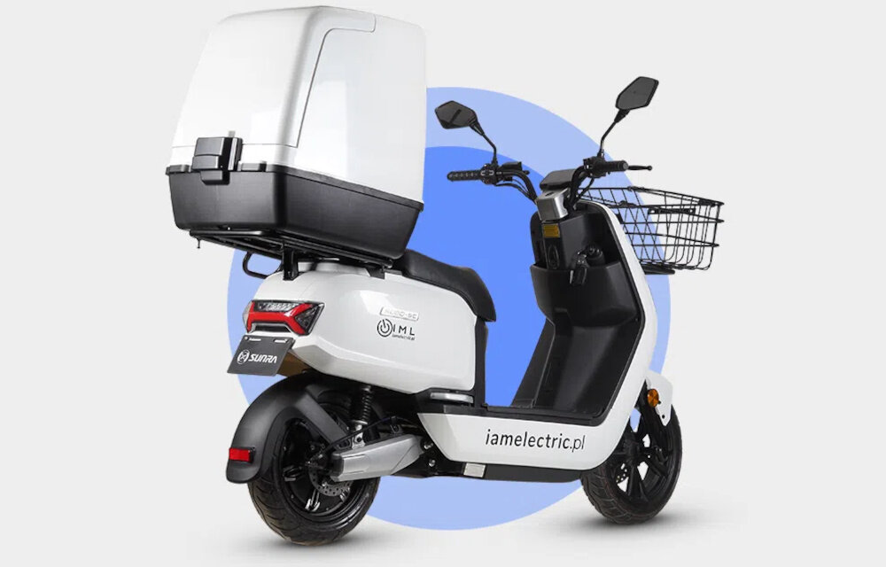Skuter elektryczny IML Sunra Robo-SC Delivery Biały moc zaawansowane technologie komfort ekologiczny transport wygoda dynamiczna jazda