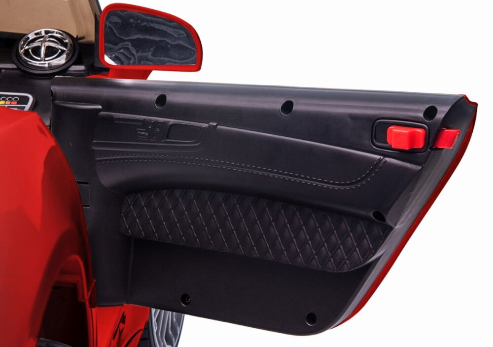 Samochód dla dziecka MILLY MALLY Mercedes-Benz SL65 AMG Czerwony zbliżenie na drzwi otwarte drzwi otwierane drzwi lusterka boczne światła LED z przodu i z tyłu bardzo realistyczne wrażenia certyfikaty bezpieczeństwa CE i EN71 wysoka jakość wykonania zgodność z obowiązującymi normami