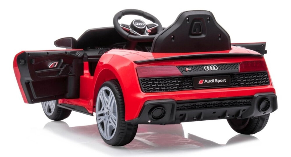 Samochód dla dziecka MILLY MALLY Audi R8 Spyder Czerwony moc radosc realistyczne doznania zelowy akumulator napiecie 12 V pojemnosc 4,5 Ah czas ladowania okolo 8 godzin dla dzieci od 3 roku zycia