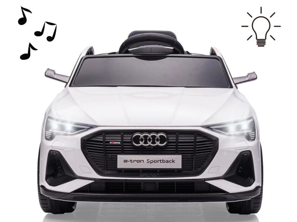 Samochód dla dziecka MILLY MALLY Audi E-Tron Sportback 4x4 Biały radosc dla malych rajdowcow bezpieczenstwo wygoda aktywnosc stymulacja wyobazni