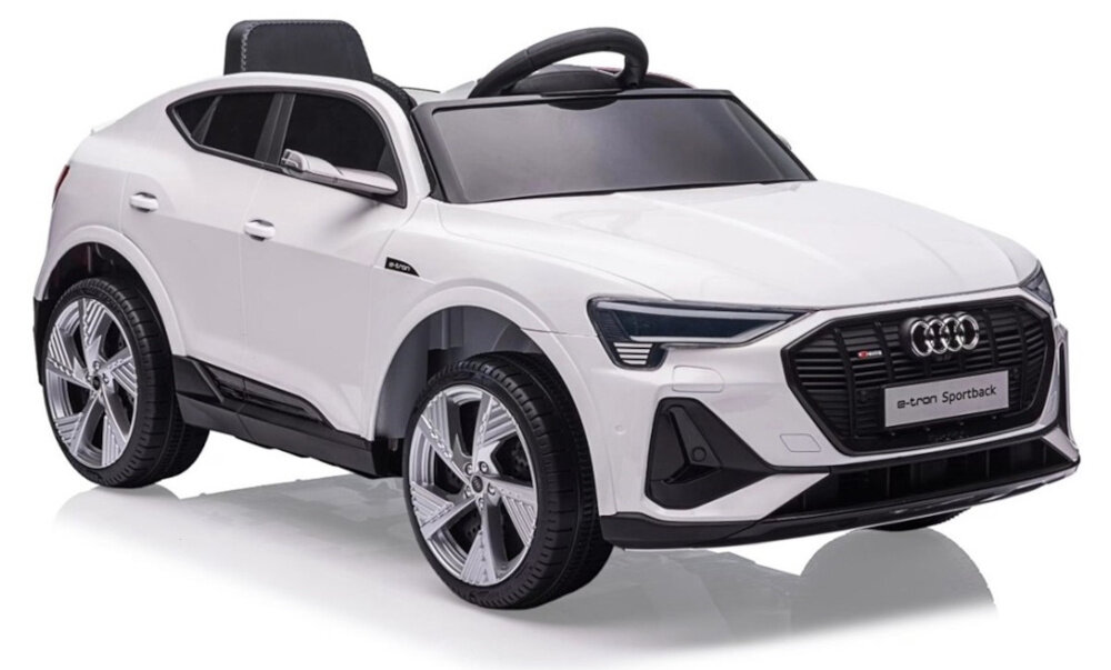 Samochód dla dziecka MILLY MALLY Audi E-Tron Sportback Biały moc radosc realistyczne doznania zelowy akumulator napiecie 12 V pojemnosc 4,5 Ah czas ladowania okolo 8 godzin dla dzieci od 3 roku zycia