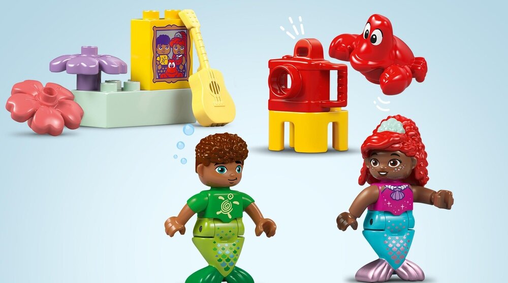 LEGO 10435 DUPLO Magiczny podwodny pałac Arielki postacie 