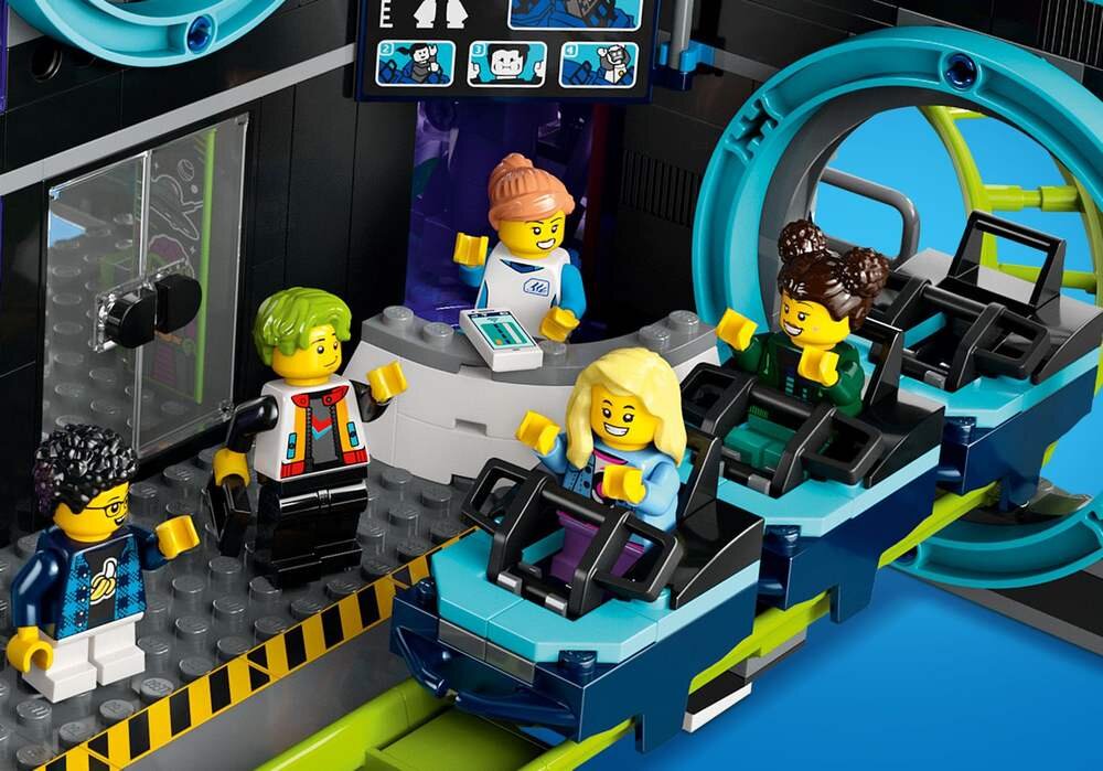 LEGO 60421 City Park Świat Robotów z rollercoasterem detale