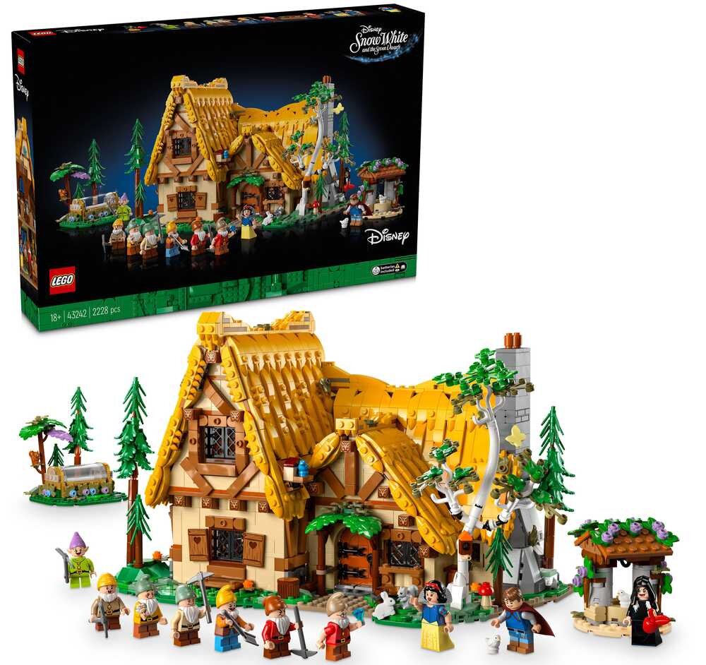 LEGO 43242 Disney Princess Chatka Królewny Śnieżki i siedmiu krasnoludków Zestaw