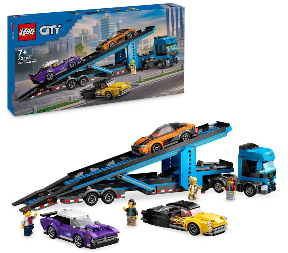 LEGO 60408 City Laweta z samochodami sportowymi Zestaw