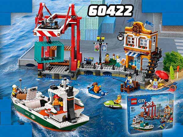 Nadmorski port ze statkiem towarowym (60422)