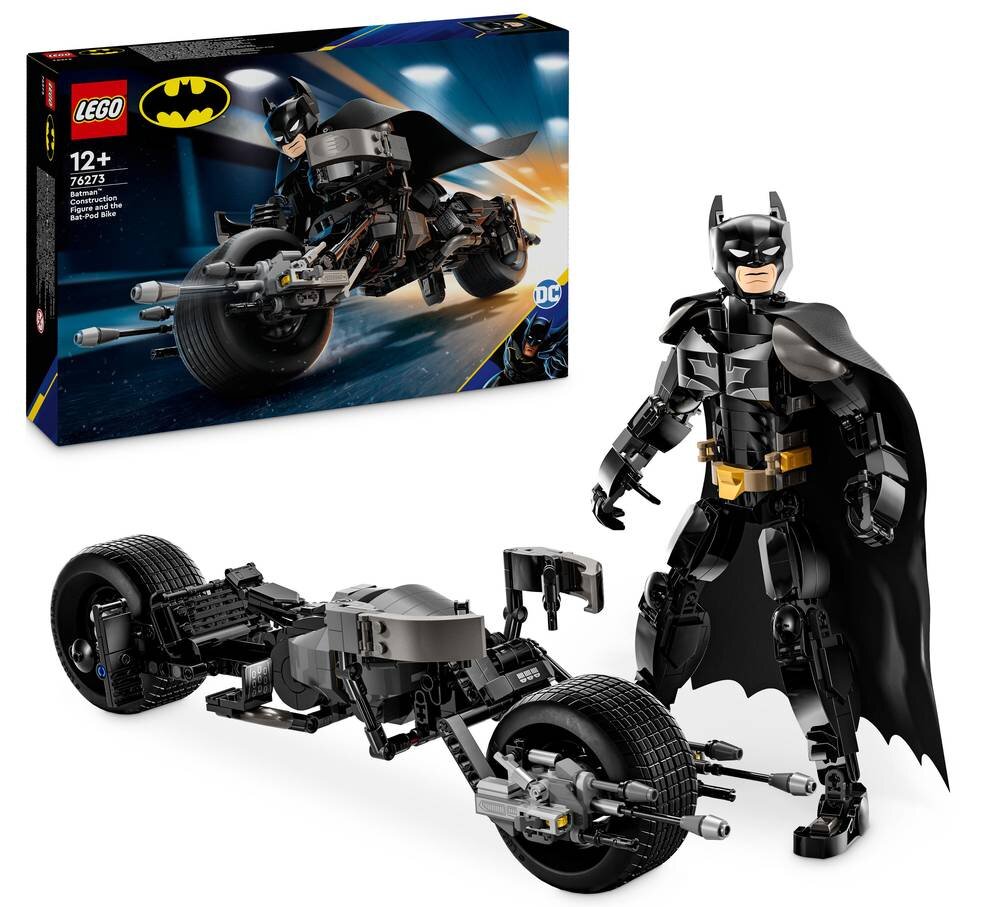 LEGO 76273 DC Figurka Batmana do zbudowania i batcykl Zestaw