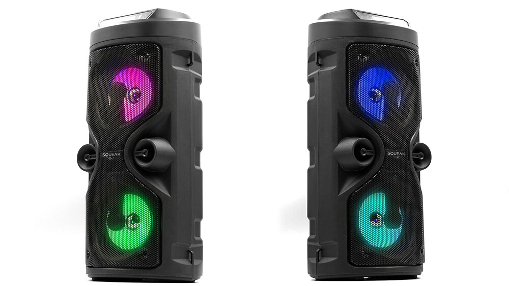 Głośnik mobilny SQUEAK Harmony design technologia forma wyswietlacz obsluga