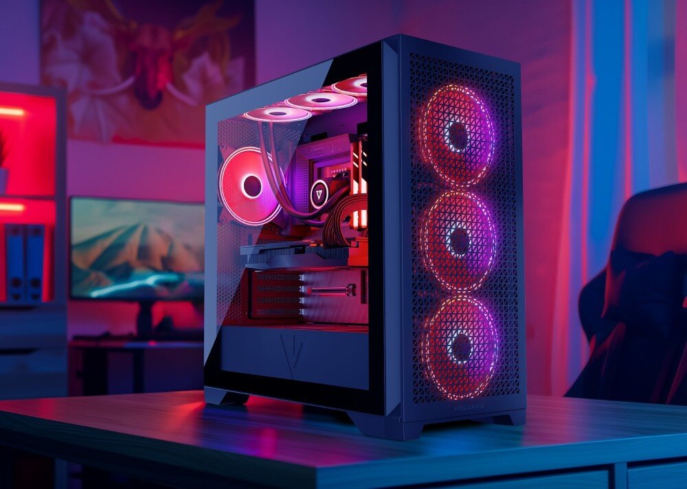 Komputer MAD DOG EXPANSE-T-A01WR32 R5-5600X 32GB RAM 1TB SSD Radeon RX6700XT Windows 11 Home obudowa wygląd wentylacja filtry porty