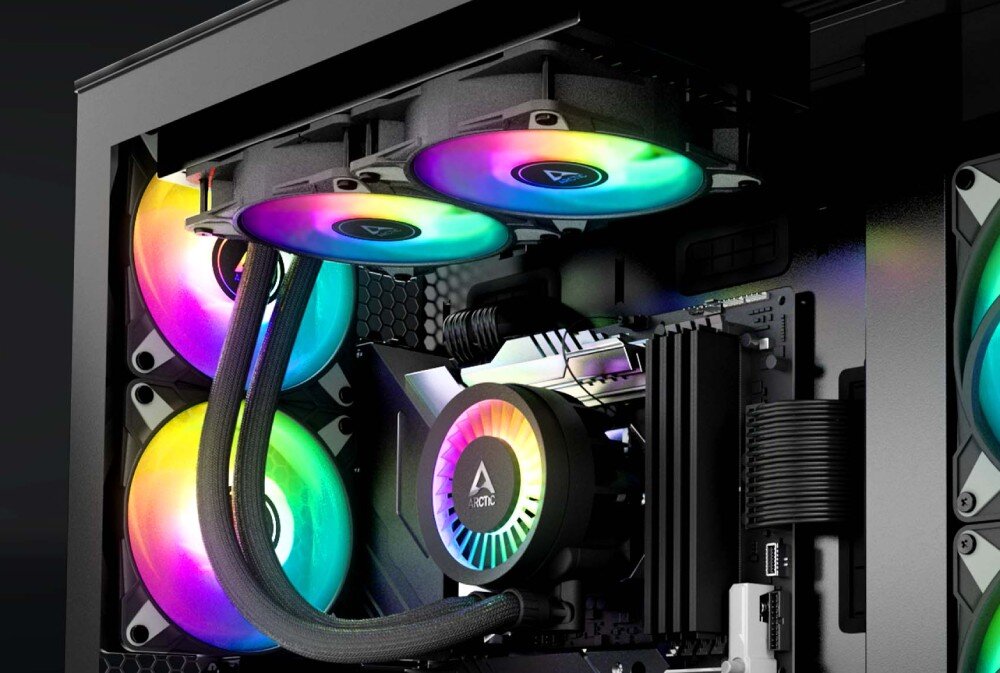 Komputer MAD DOG SPACE-APEX-I02DR32 i5-14500 32GB RAM 1TB SSD GeForce RTX4070 chłodzenie wodne temperatura chłodnica
