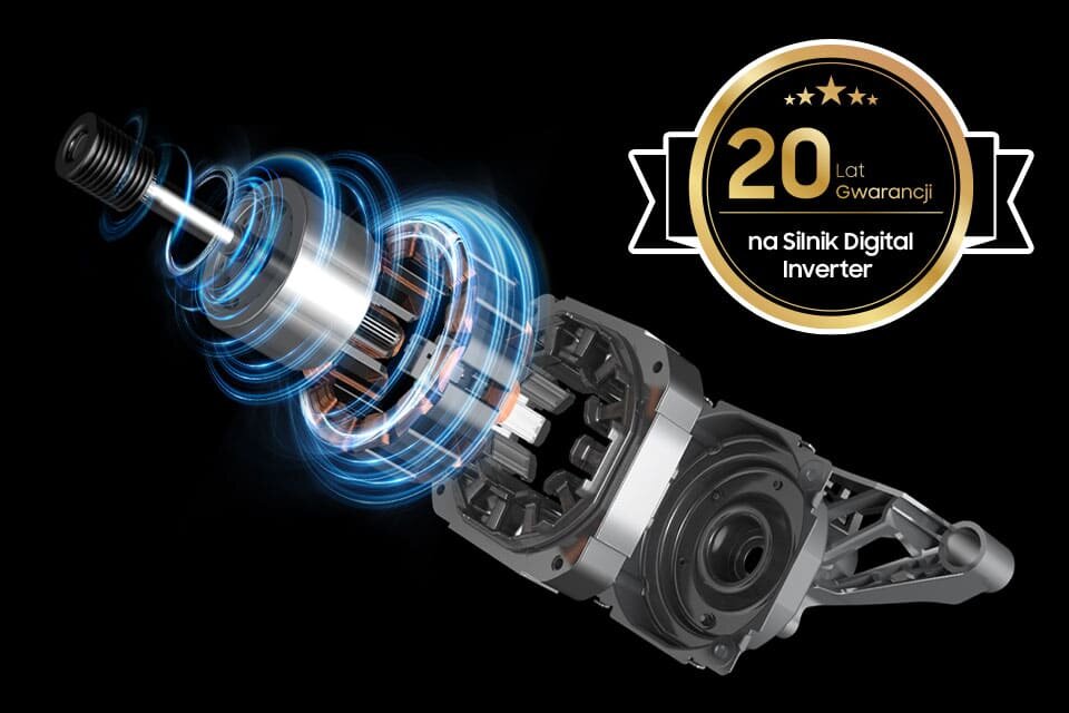 na silnik Digital Inverter otrzymujesz 20-letnią gwarancję