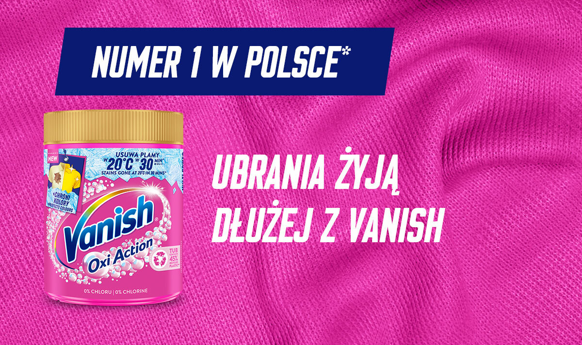 Odplamiacz do prania VANISH Multi Action Różowy 0,97 kg