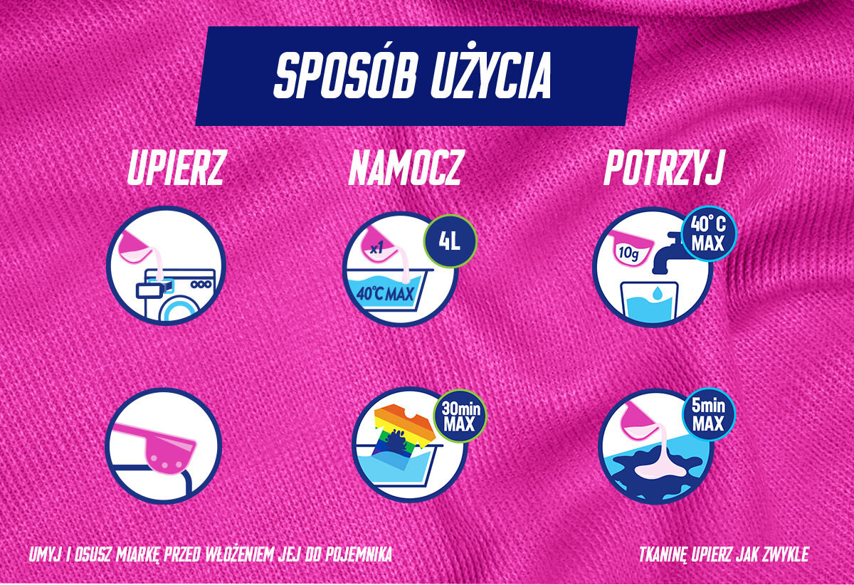 Odplamiacz do prania VANISH Multi Action Różowy 0,97 kg
