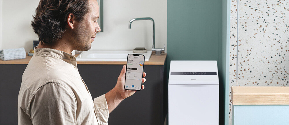 PRALKA HAIER HW90-BPD13386U-S Zdalne sterowanie 60 programów rodzaje tkanin aplikacja hOn wi-fi cenne porady wskazówki powiadomienia