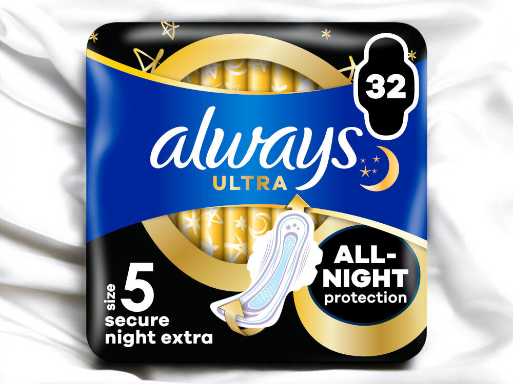 Podpaski ALWAYS Ultra Secure Night Extra Rozmiar 5 (32 sztuki)