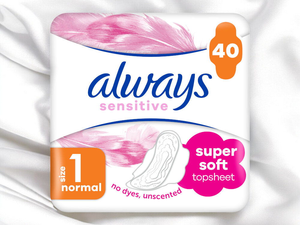 Podpaski ALWAYS Ultra Sensitive Normal Plus Rozmiar 1 (40 sztuk)
