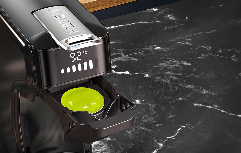 Ekspres HIBREW H1B Czarny Kompatybilny kapsułki adapter kawa mielona saszetki wszechstronność swoboda wybór smak rodzaj kawa