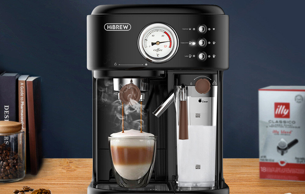 Ekspres HIBREW H8A Komfort użytkowania wygoda komfort mleko woda pojemność