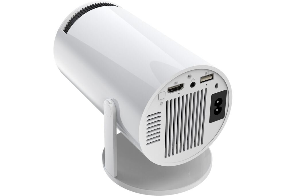 ART X3H projektor HDMI USB-A Jack 3,5 mm wyjście liniowe audio złącza, projektor na białym tle