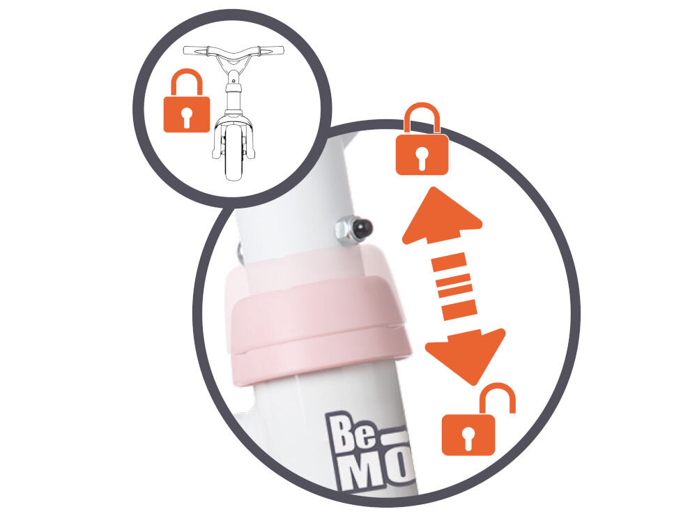 Rowerek trójkołowy SMOBY Be Move Komfort kierownica z blokadą skrętu