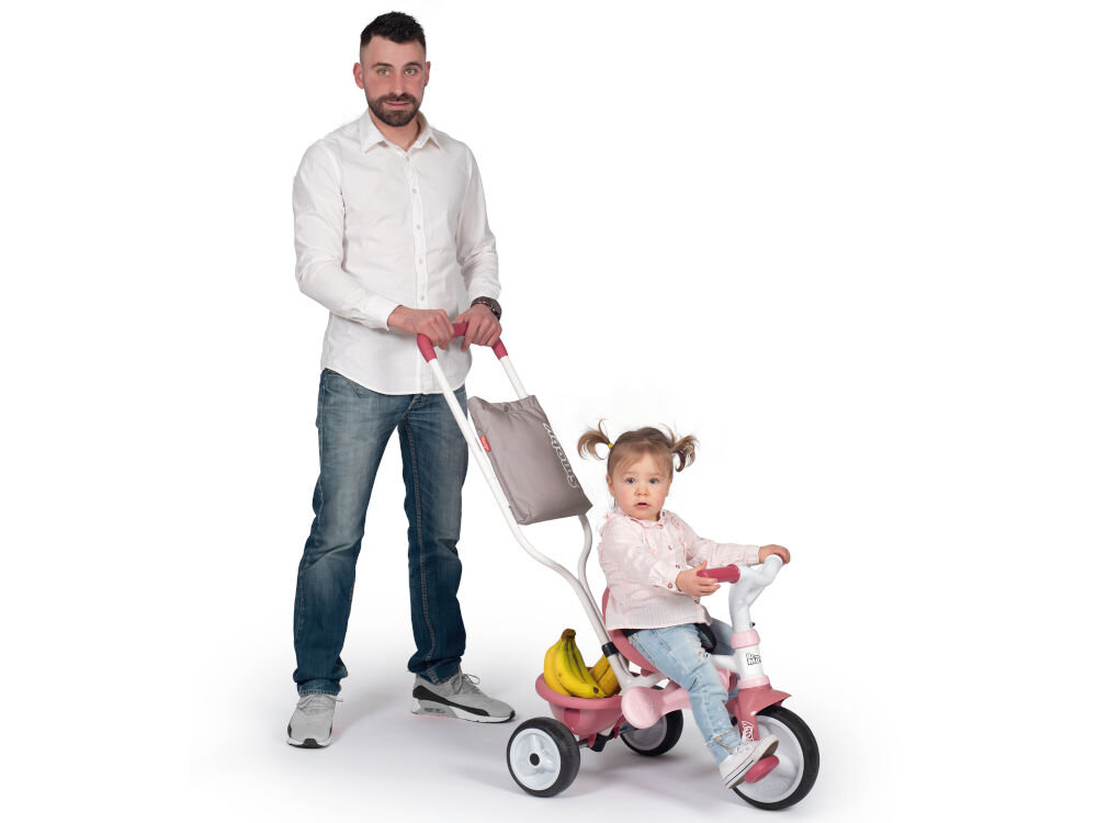 Rowerek trójkołowy SMOBY Be Move Komfort regulowana wygodna rączka do prowadzenia do 95 cm